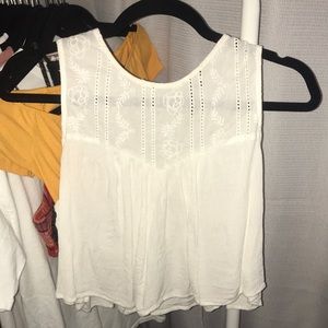 Cute Flowy White Blouse